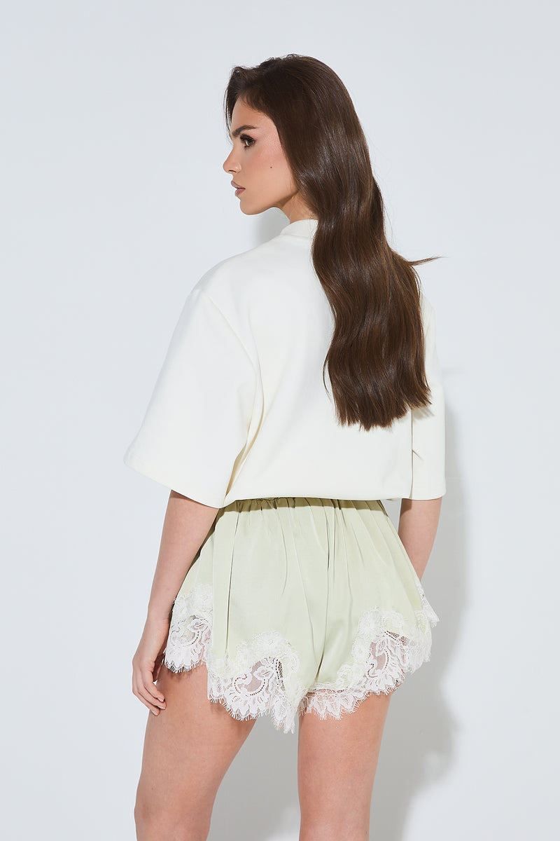 NOEMI Sage Lace Shorts