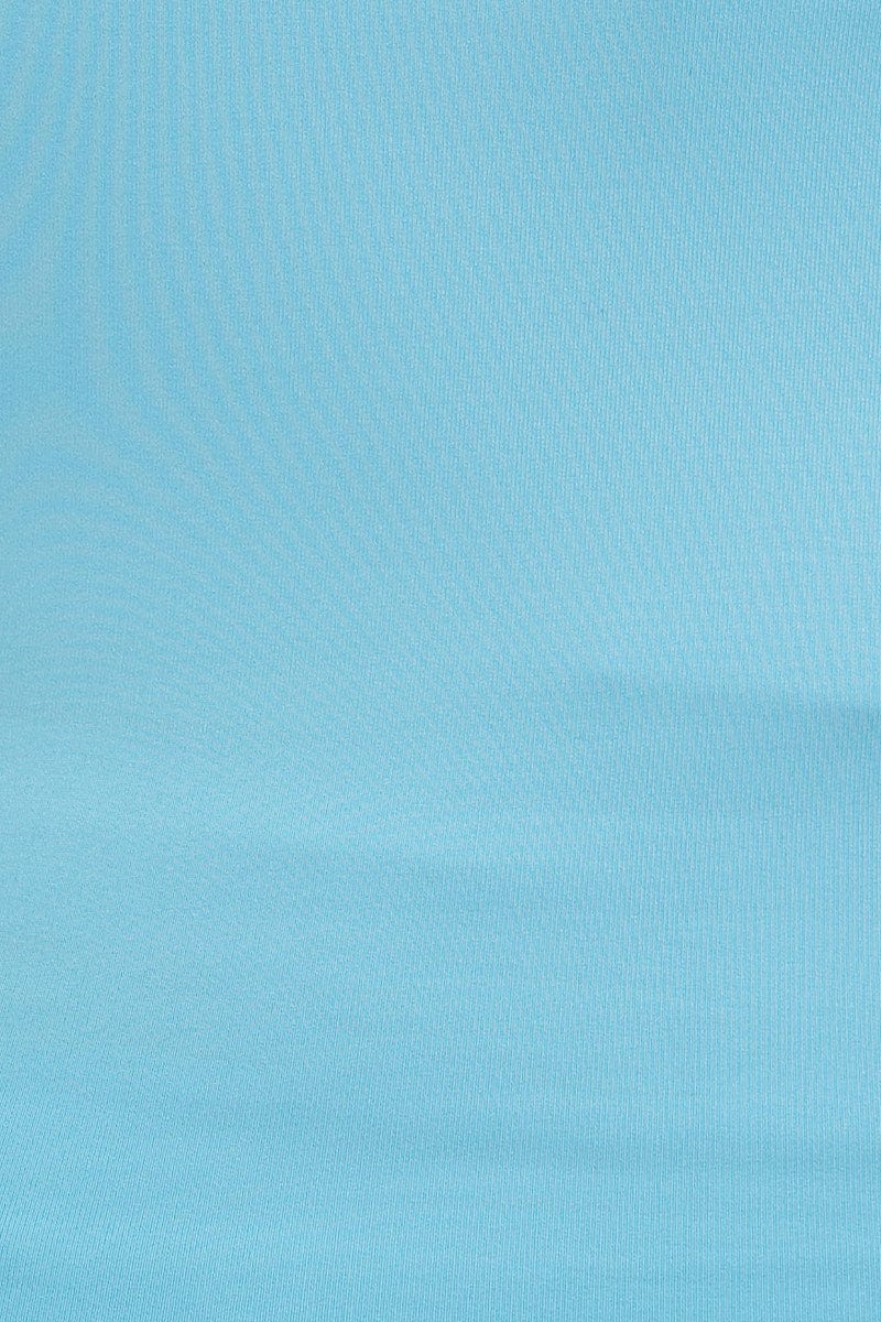 Blue Bandeau Top