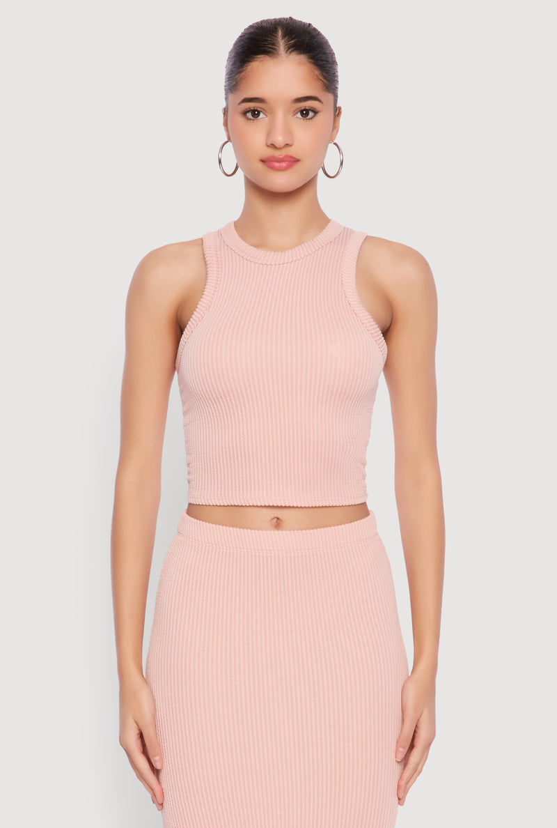 Almost Famous Ribbed Knit Racerback Tank Top