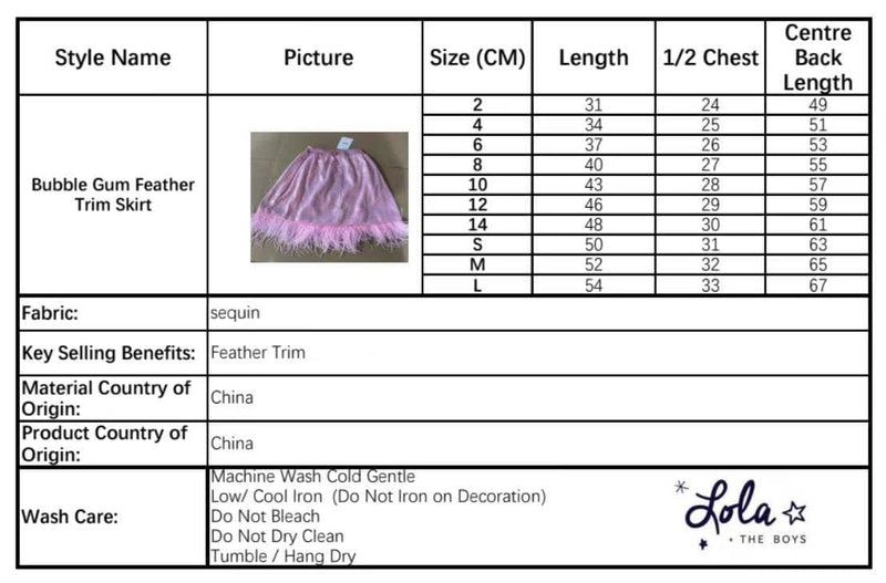Women's Feather Trims Pink Sequin Skirt