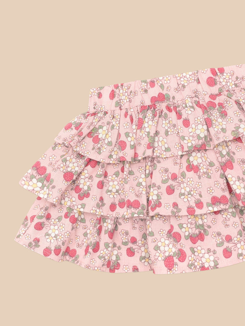 VINTAGE STRAWBERRY FRILL SKIRT