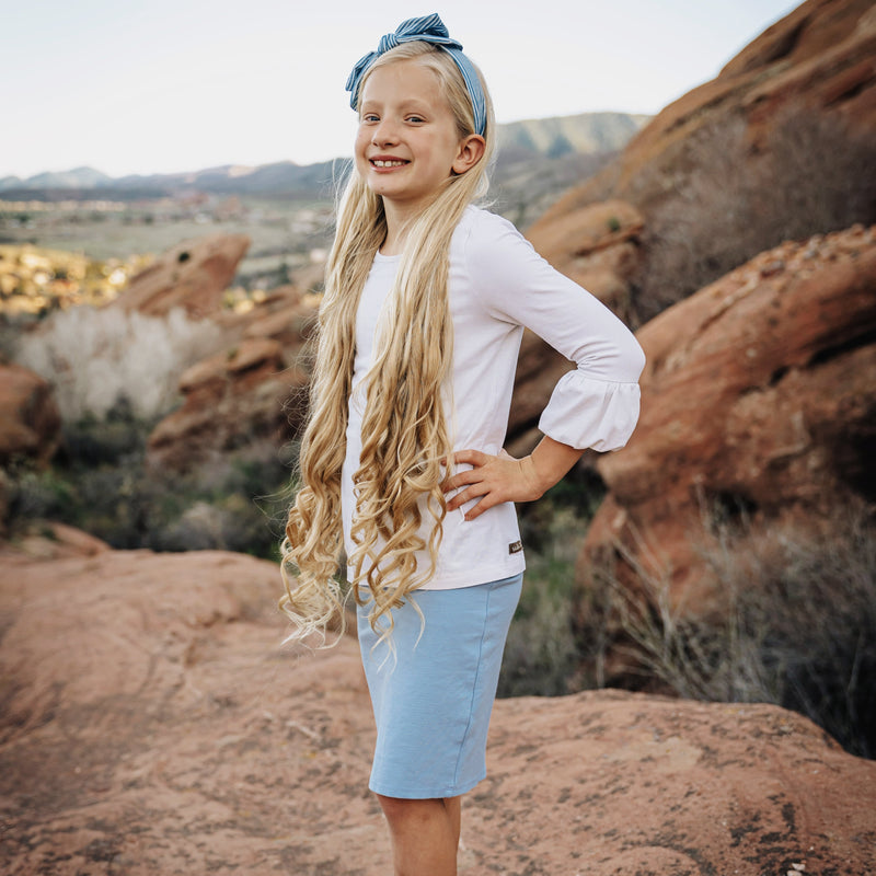 Pencil Skirt - Sky Blue