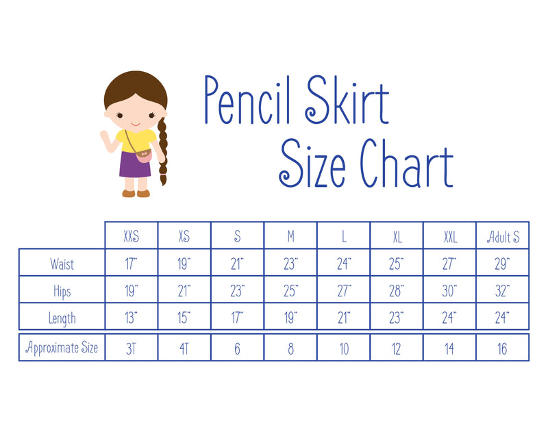 Pencil Skirt - Sky Blue