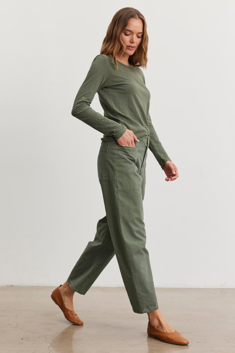 BRYLIE SANDED TWILL UTILITY PANT