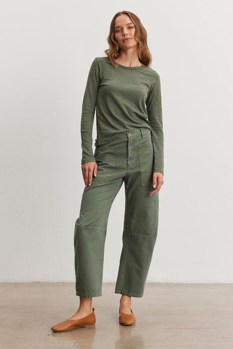 BRYLIE SANDED TWILL UTILITY PANT