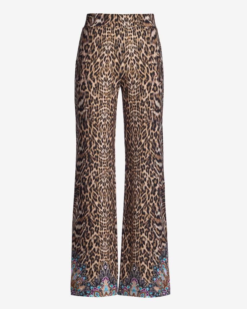 Malibu Print Wide Leg Pant Safari Glam