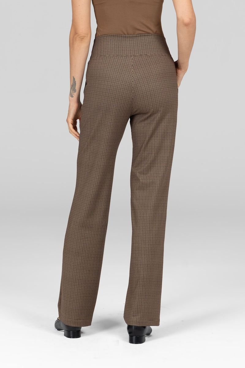 NINA STRAIGHT LEG PANT: TINY HOUNDSTOOTH