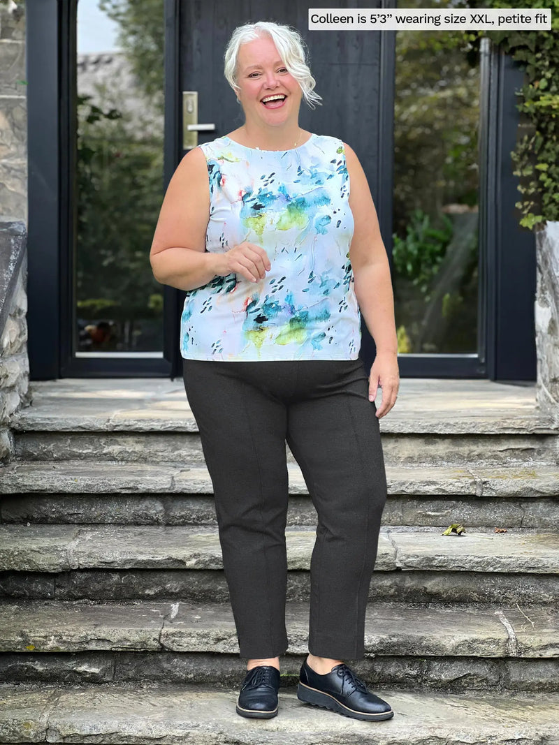 Christal pull-on pintuck ankle pant - FALL COLOURS