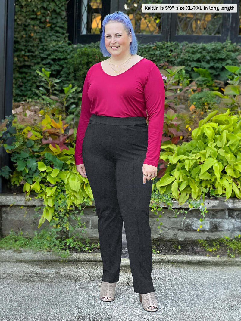 Christal pull-on pintuck ankle pant - FALL COLOURS