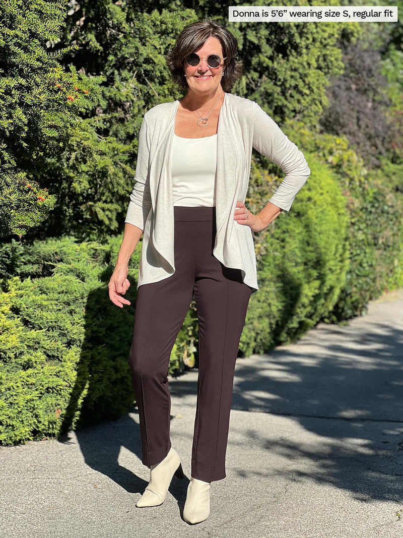 Christal pull-on pintuck ankle pant - FALL COLOURS