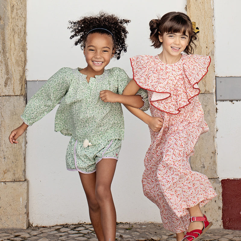 Girls Raphaela Jumper - Pink Mini Ditsy