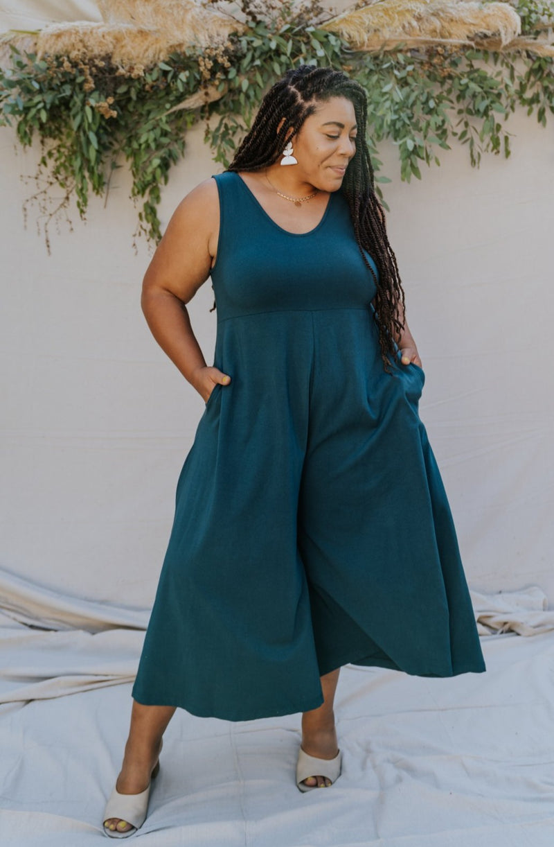 Lakeside Wide Leg Jumpsuit - Rich Teal