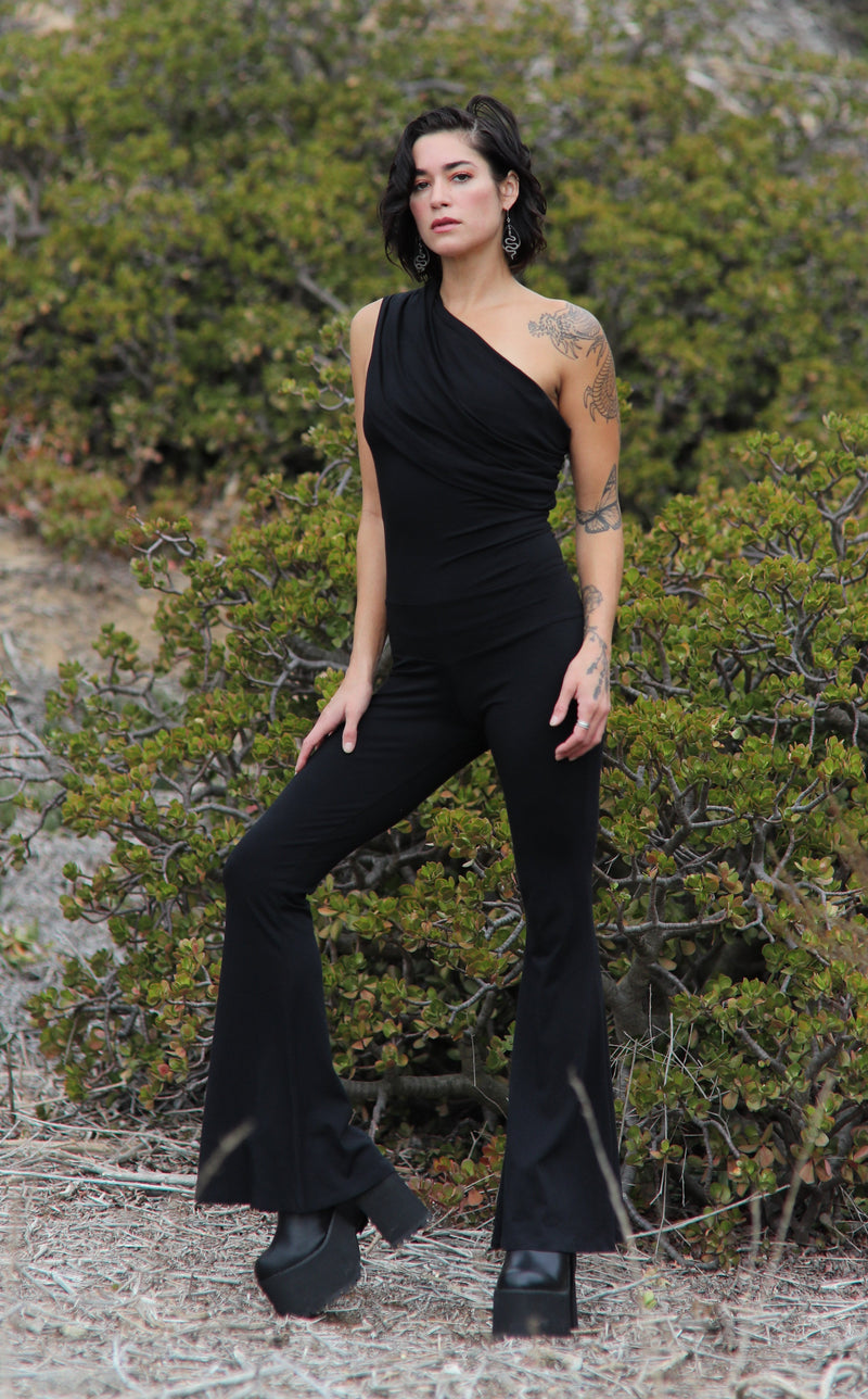 Black Bamboo Firebird Slim Bell Onesie
