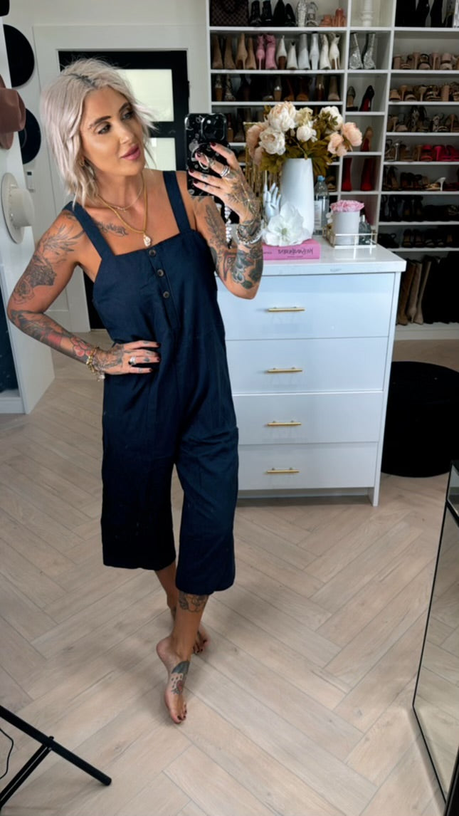 SALE* Capri Wide Leg Jumpsuit