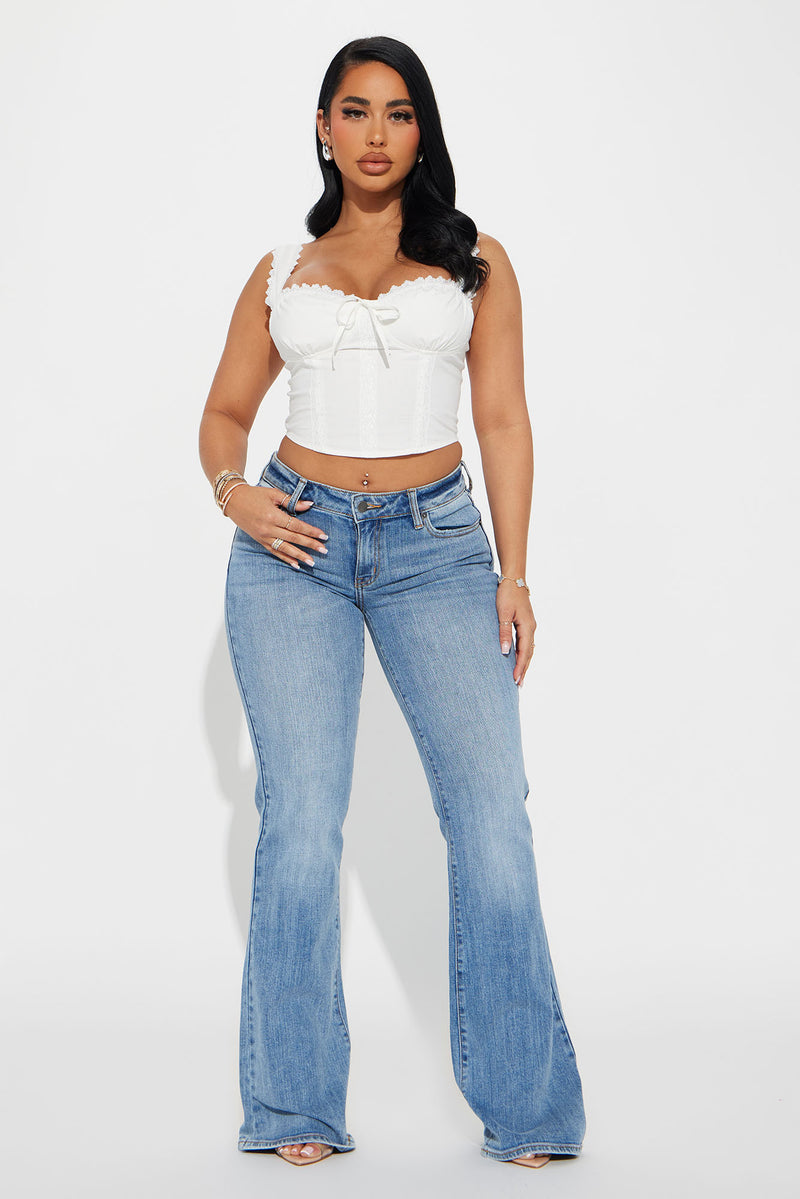 Cottage Core Corset Top - White