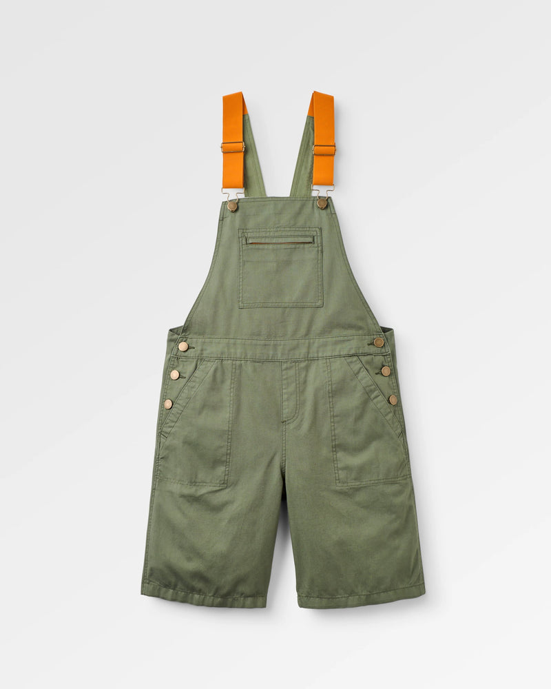 Shuffle Light Short Dungarees - Wild Green