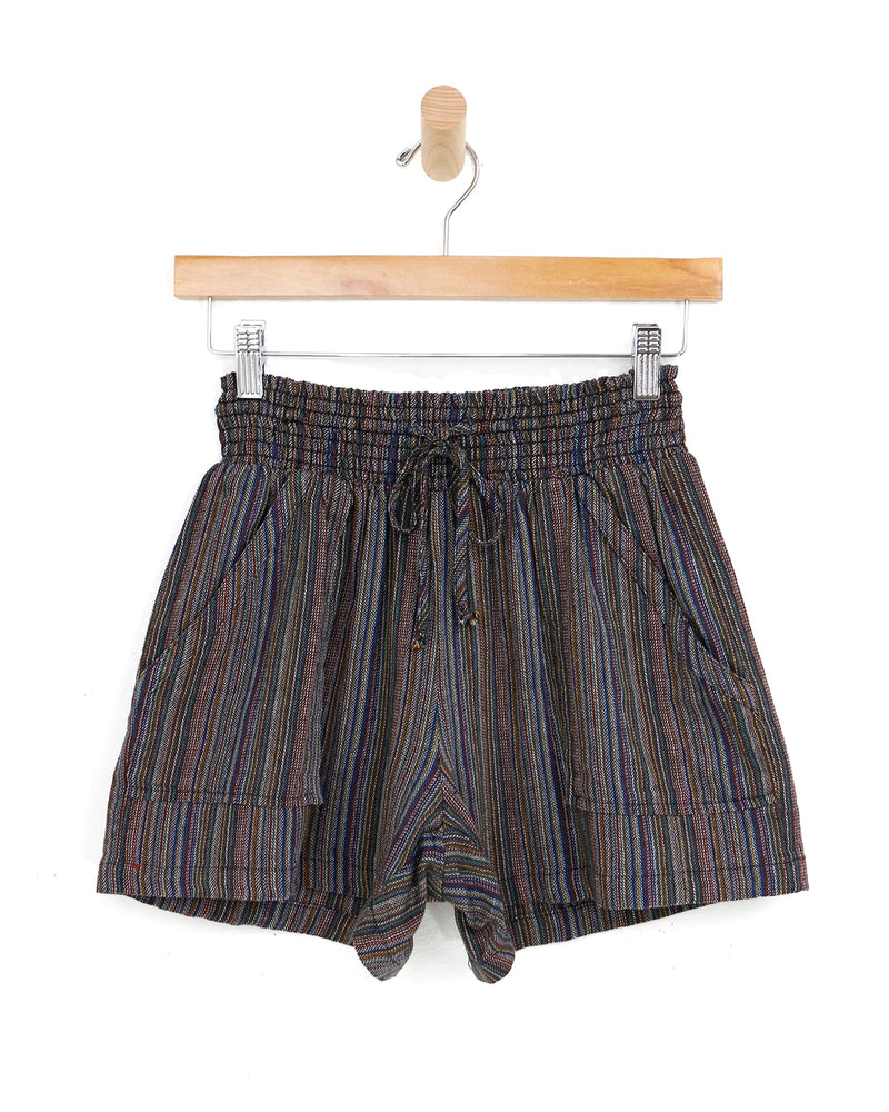 Cotton Multi Striped Shorts