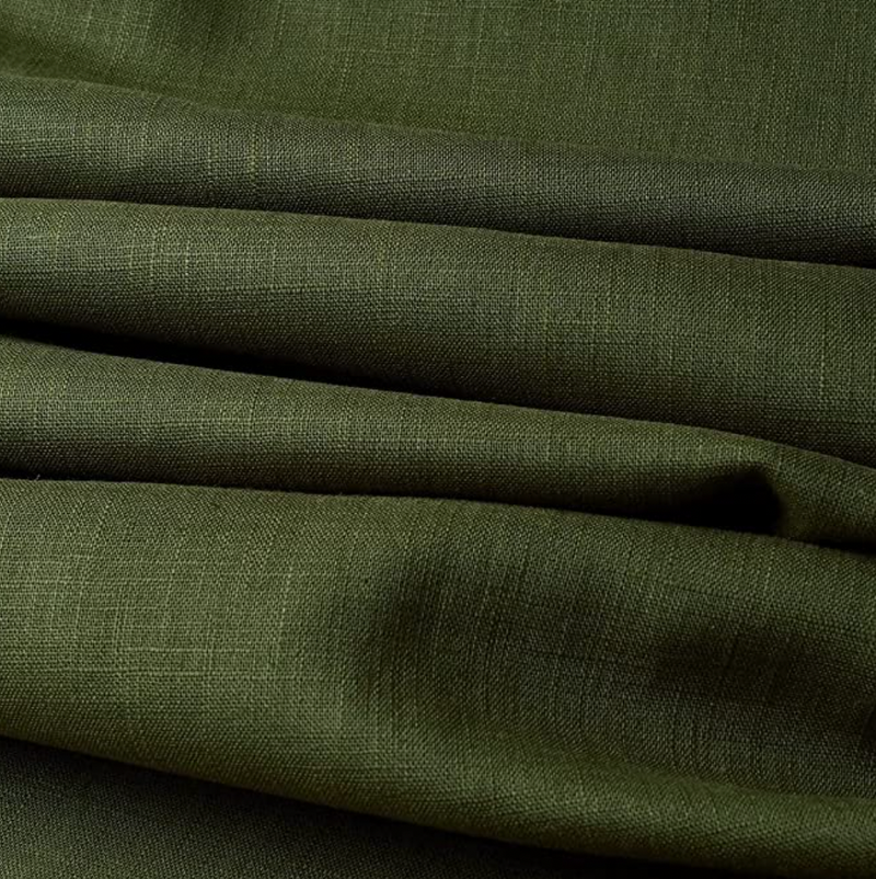 Linen Wrap Shorts - Olive Green
