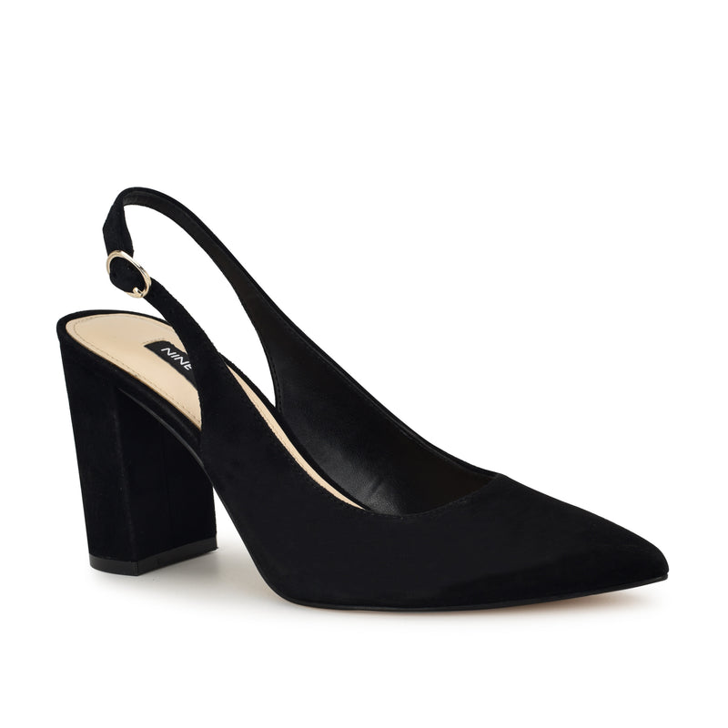 Gompell Block Heel Slingback Pumps