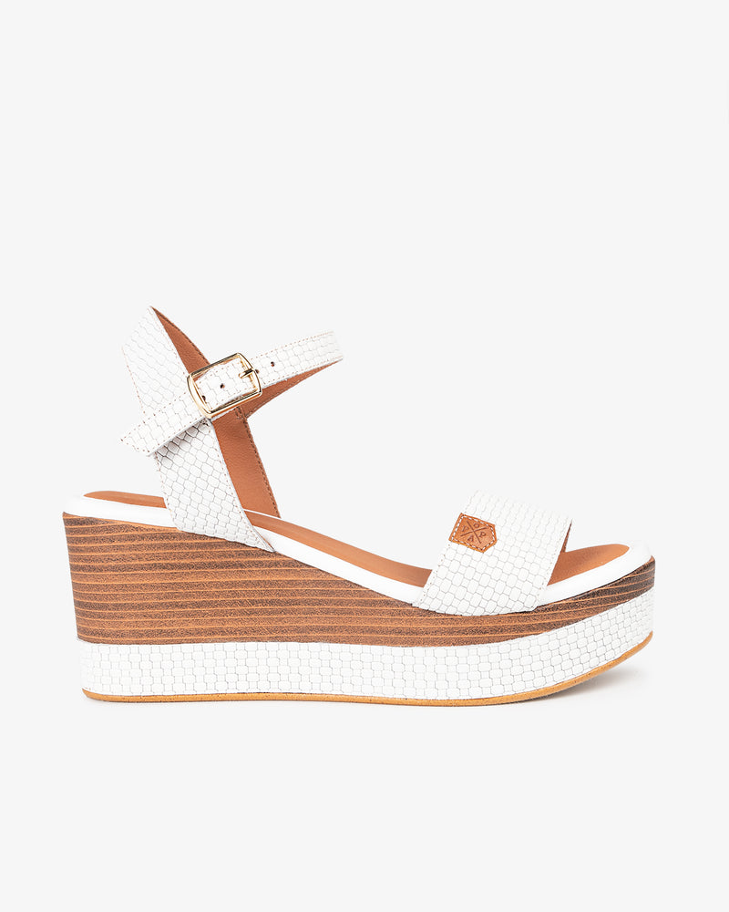 Cuña Baja Yute Arambol Treccia Blanco
