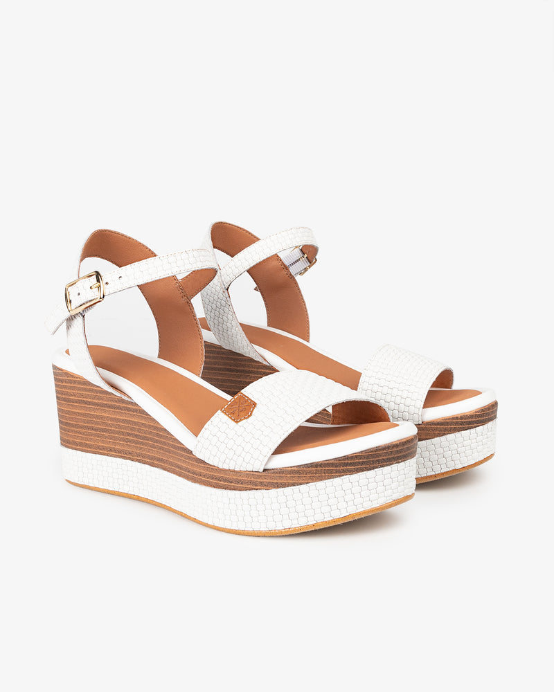 Cuña Baja Yute Arambol Treccia Blanco