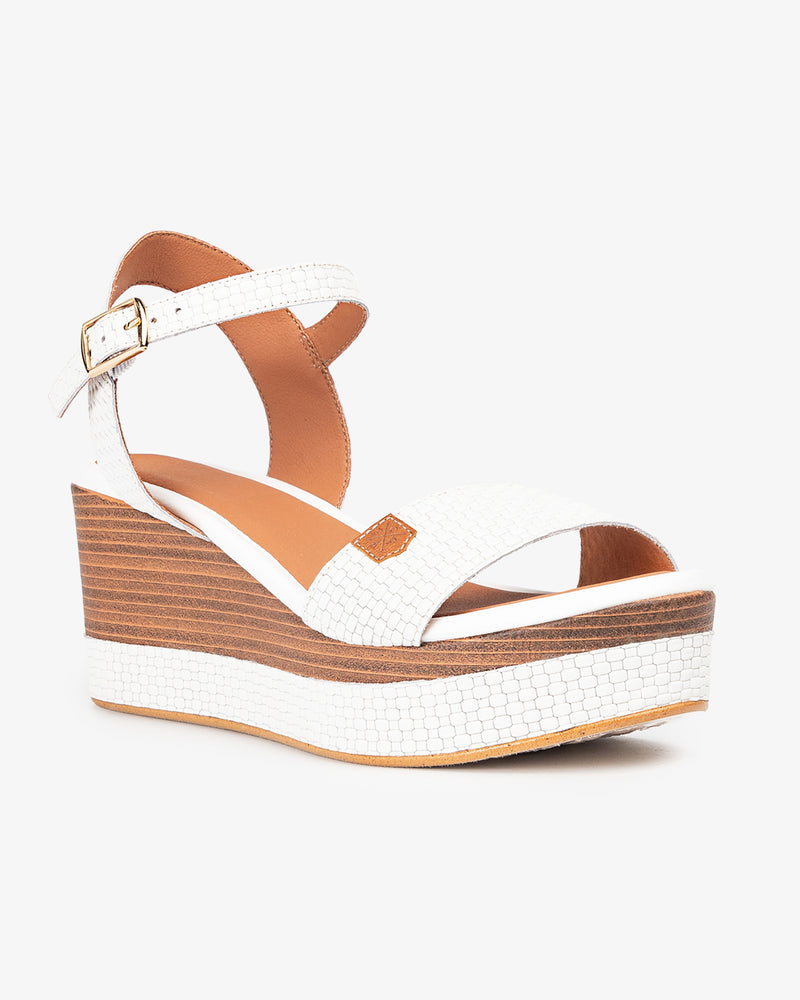 Cuña Baja Yute Arambol Treccia Blanco