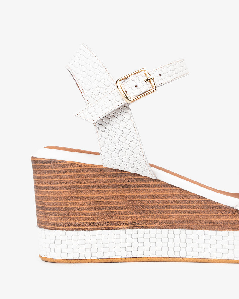 Cuña Baja Yute Arambol Treccia Blanco