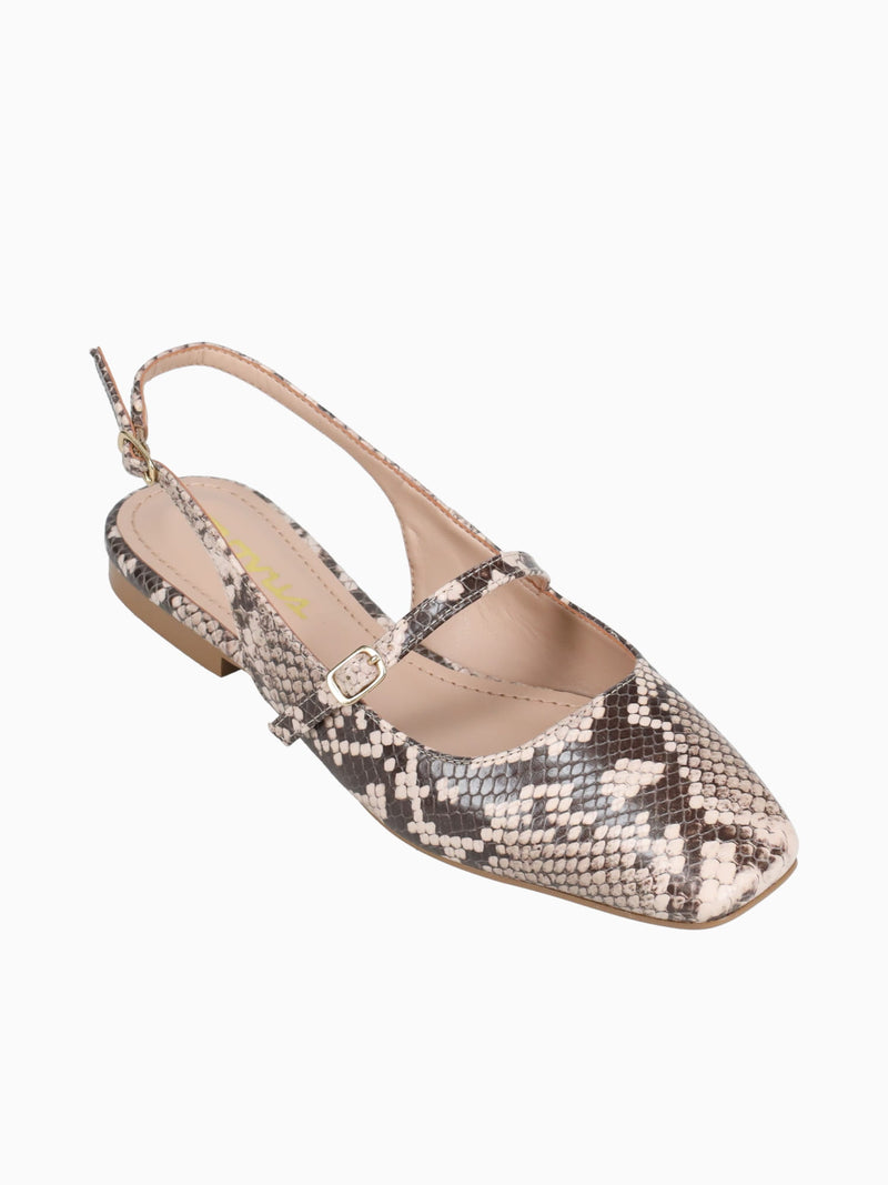 Clara Creme Snake Sienna