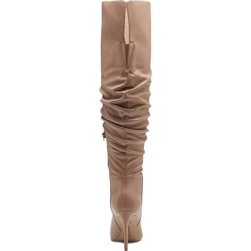 Iyonna Womens Slouchy Faux Leather Over-The-Knee Boots