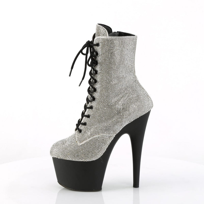 ADORE-1020RS Silver Rhinestones/Black Matte