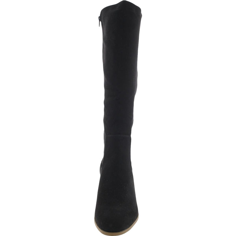 Warrda  Womens Faux Suede Zip Up Mid-Calf Boots