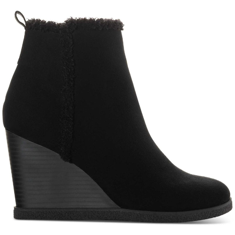 Camillia F Womens Faux Suede Ankle Wedge Boots
