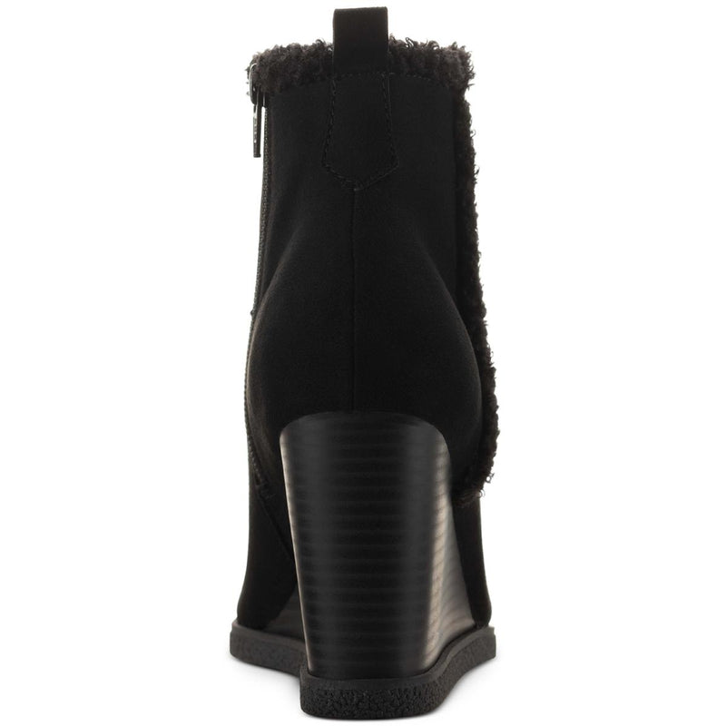 Camillia F Womens Faux Suede Ankle Wedge Boots