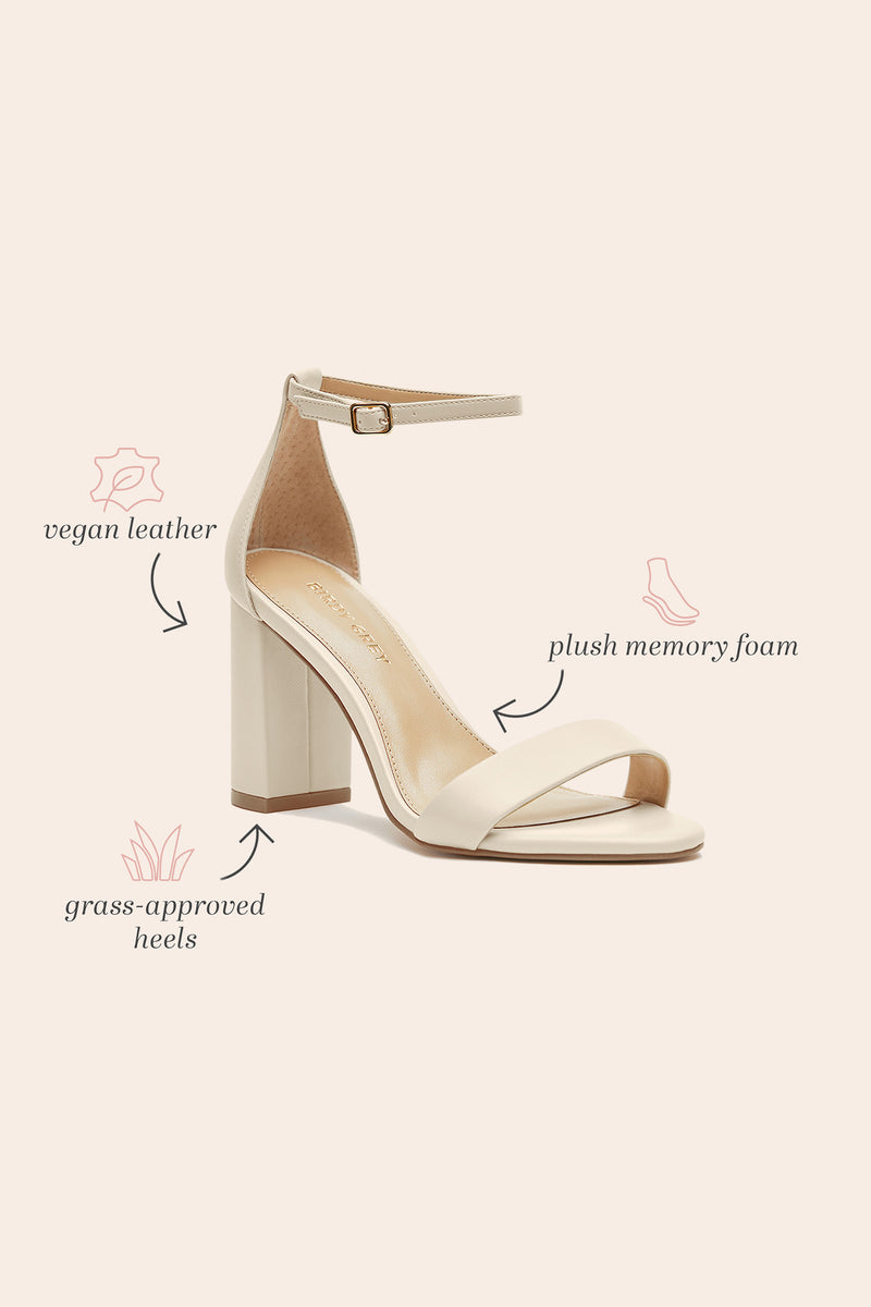 Mary High Chunky Heel - Almond