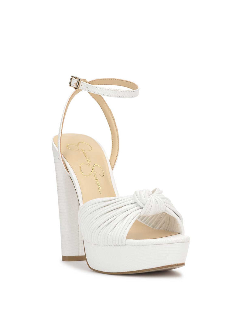 Immie Platform Sandal in White