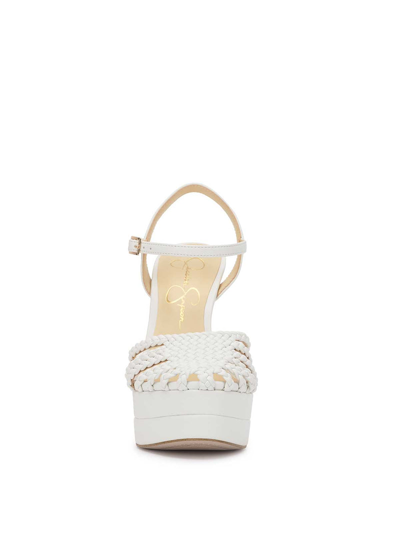 Inaia Platform Sandal in Bright White