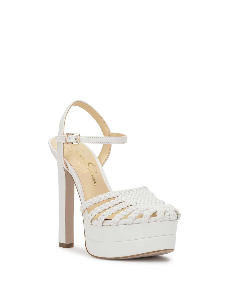 Inaia Platform Sandal in Bright White