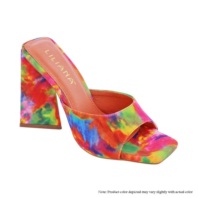 Liliana Tikka-1 Women's Chunky High Heel Slip on sandals