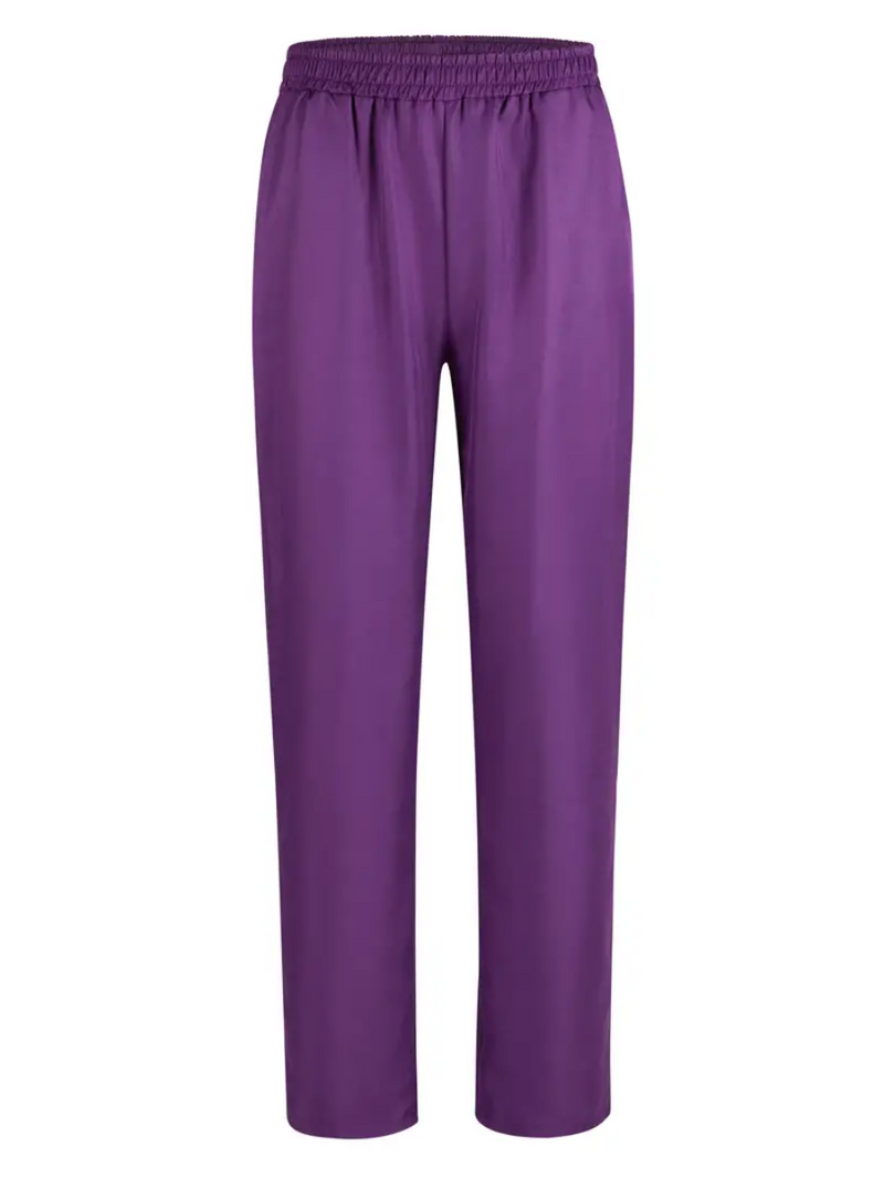 Plus Size African Plain Purple Long Sleeve Men's Set