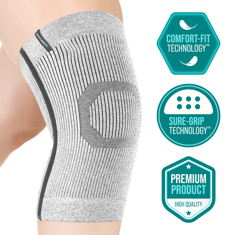 Plus Size Compression Knee Sleeve – Support Brace for Osteoarthritis, Bursitis, Swelling, and Meniscus Tears