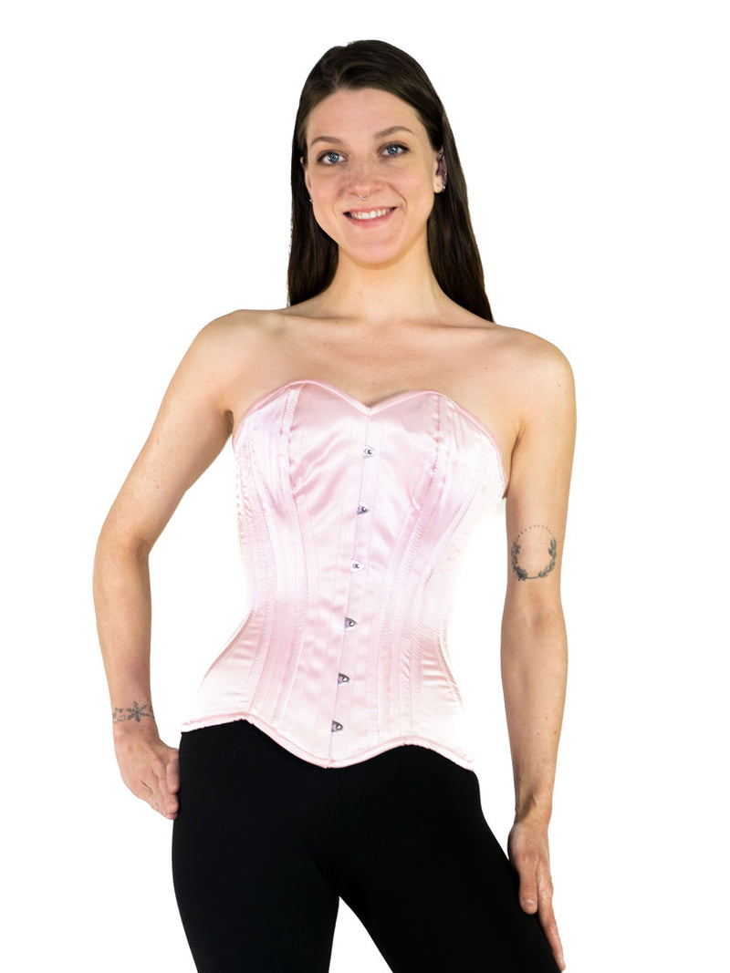Plus Size Satin Hourglass Curve Longline Overbust Corset : CS-511