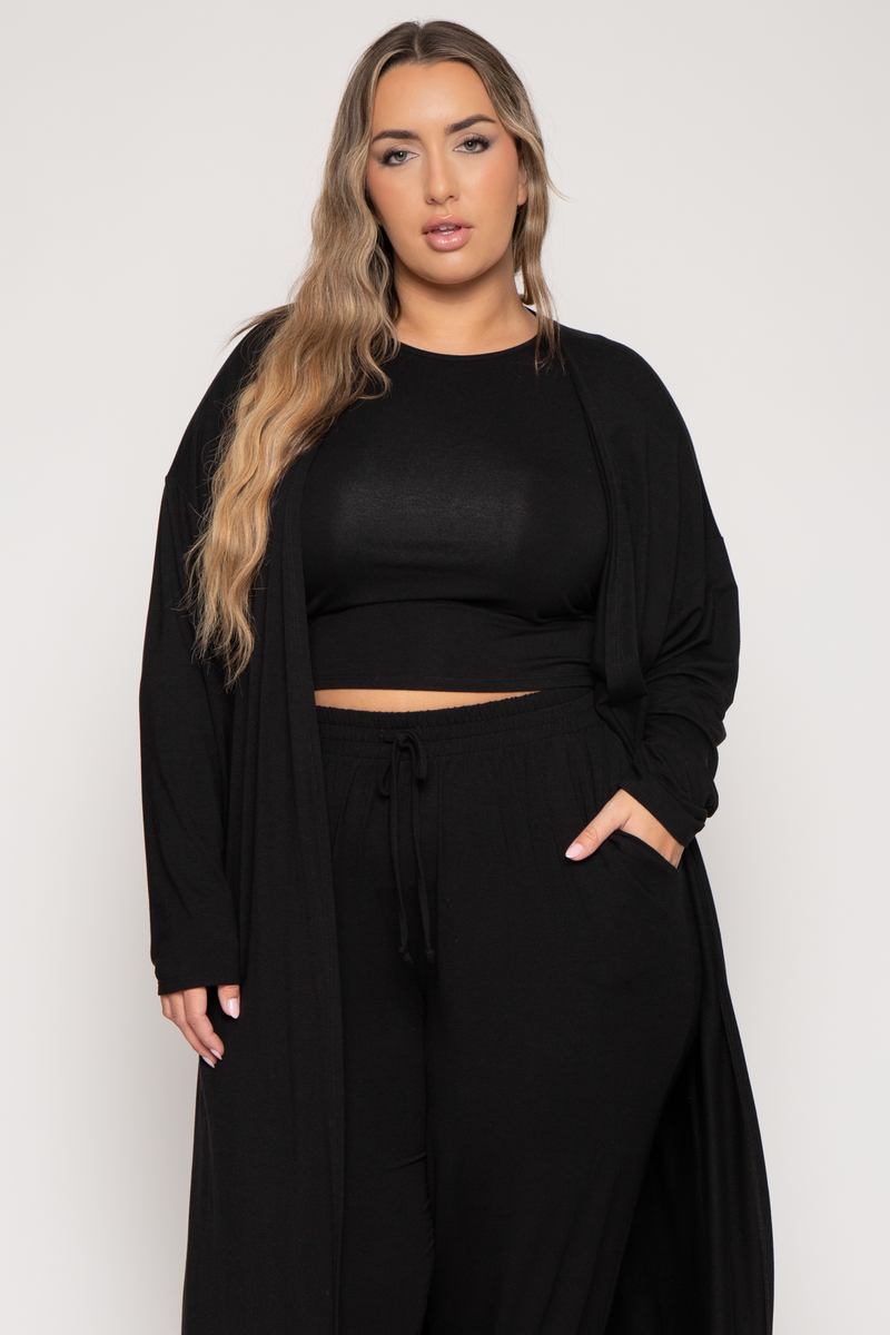 Plus Size Dariann 3pc Matching Set- Black