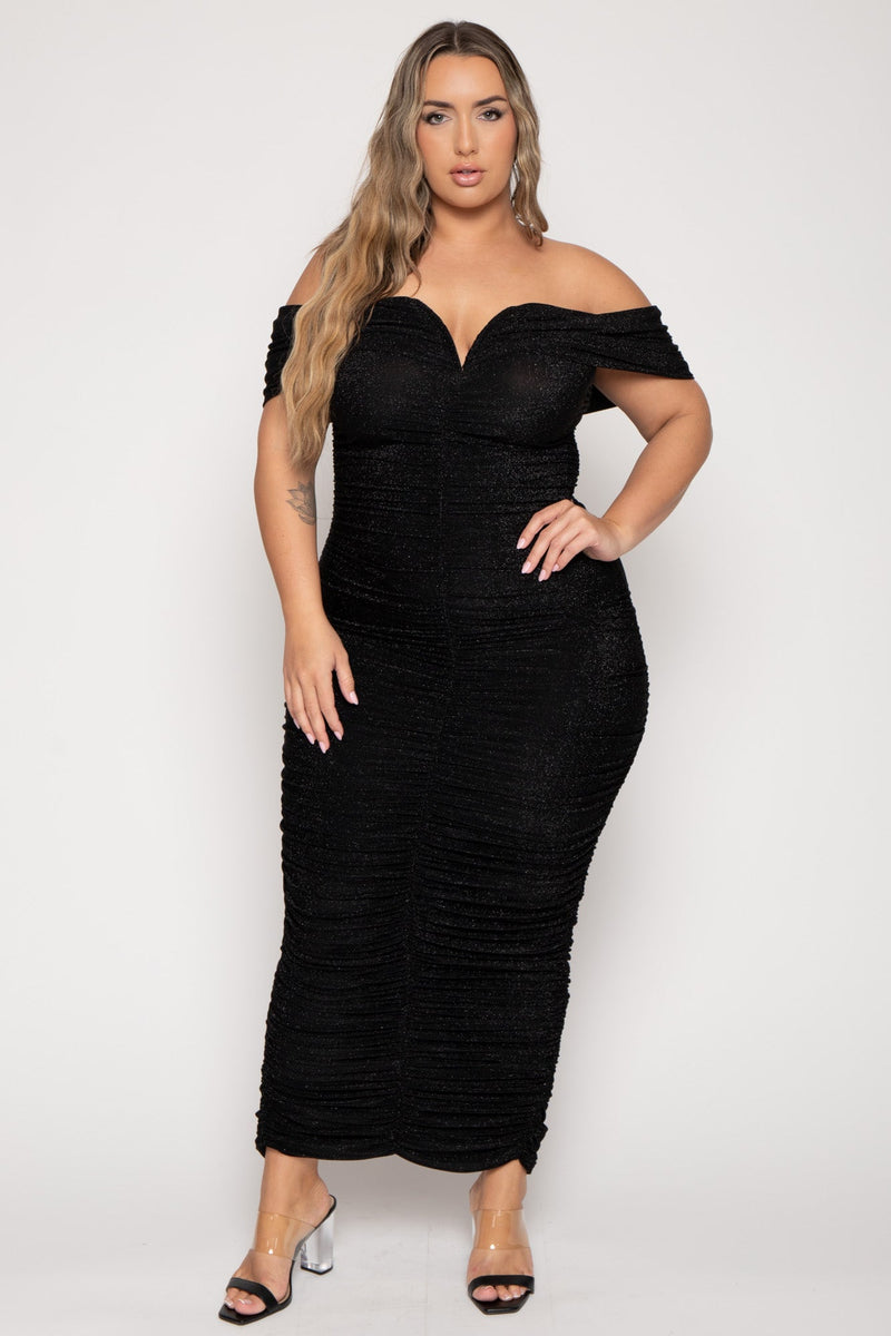 Plus Size Audrina Maxi  Dress -Black