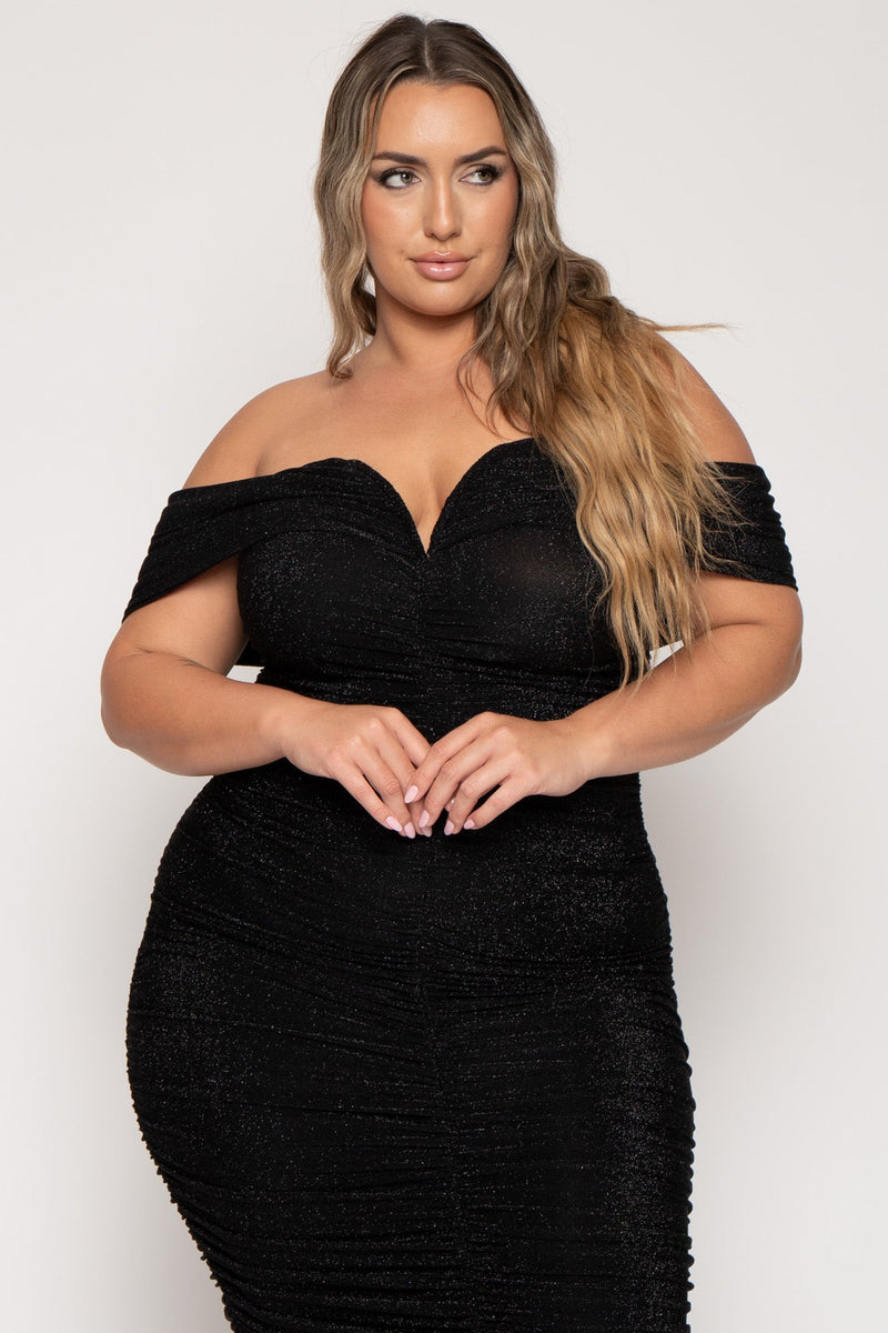 Plus Size Audrina Maxi  Dress -Black