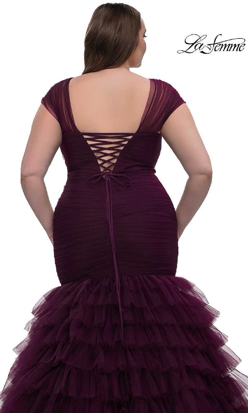 Plus-Size Long Mermaid Prom Dress: La Femme 32389