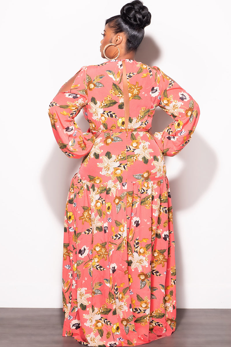 Final Sale Plus Size Dress in Floral Print
