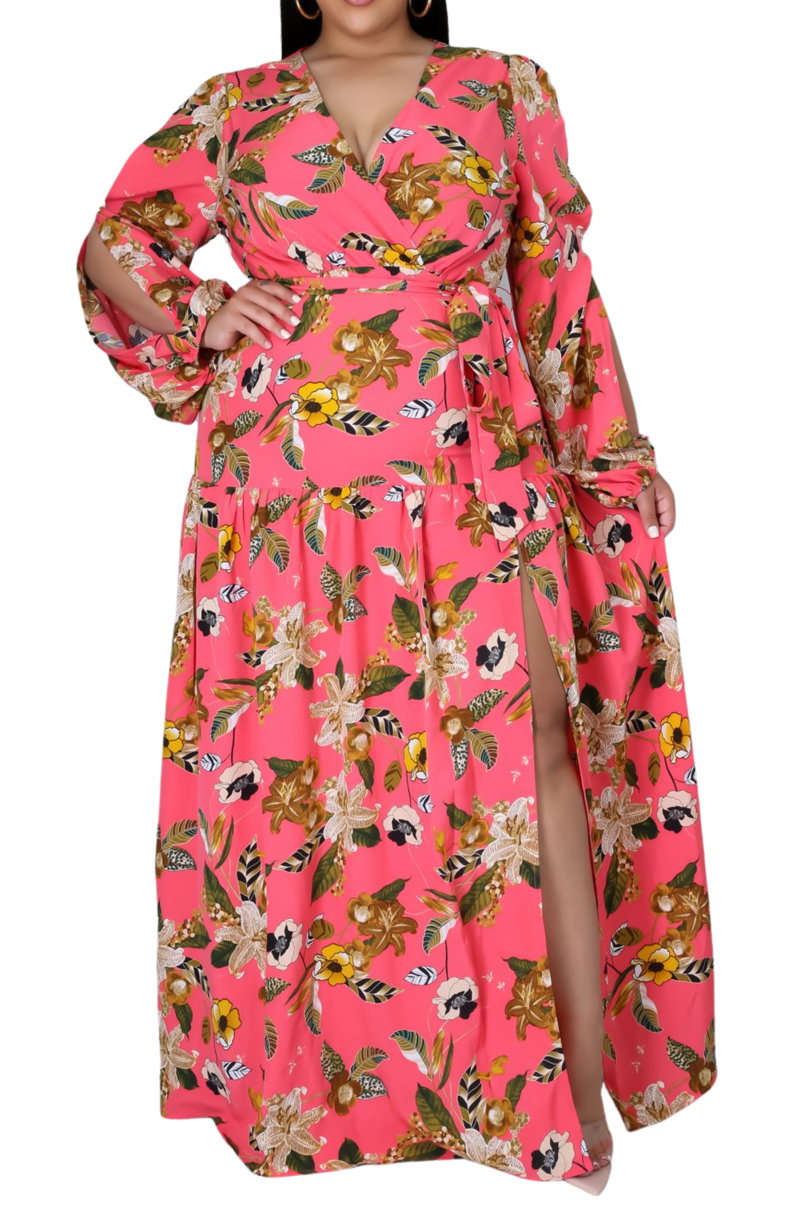 Final Sale Plus Size Dress in Floral Print