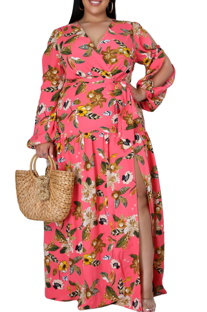 Final Sale Plus Size Dress in Floral Print