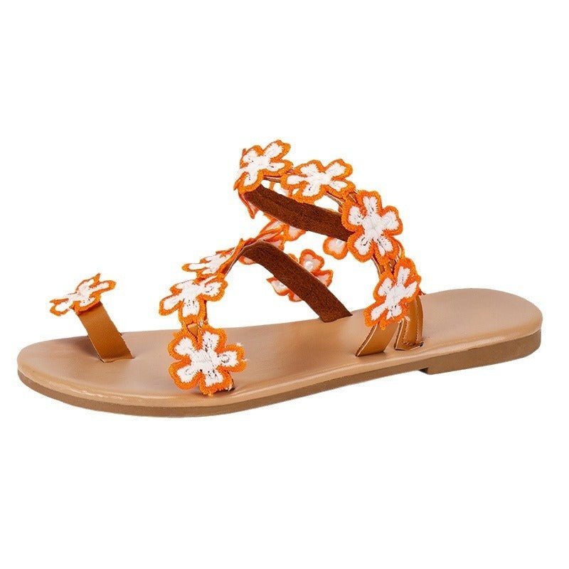 European And American Plus Size SUNFLOWER Slippers For Women