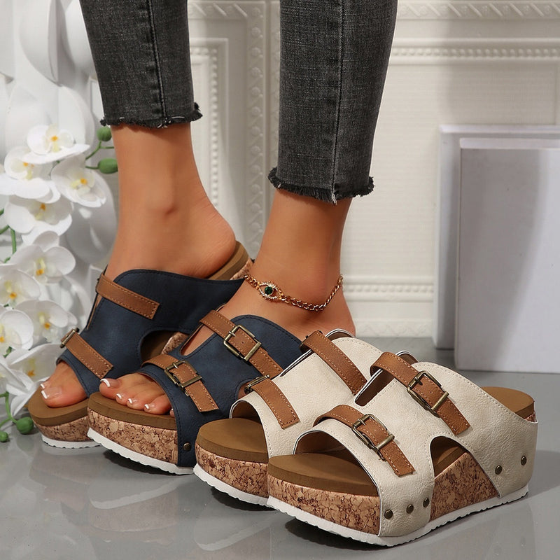 Plus Size Wedge Women's Peep Toe Platform